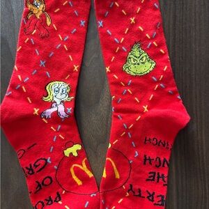 Red Grinch Socks (McDonalds) NWOT